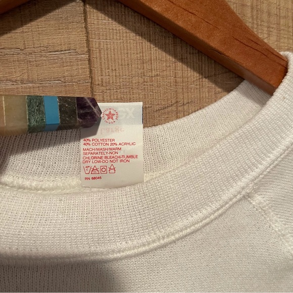 Vintage Official Crosby Stills & Nash Tour White Sweatshirt L - Picture 7 of 7